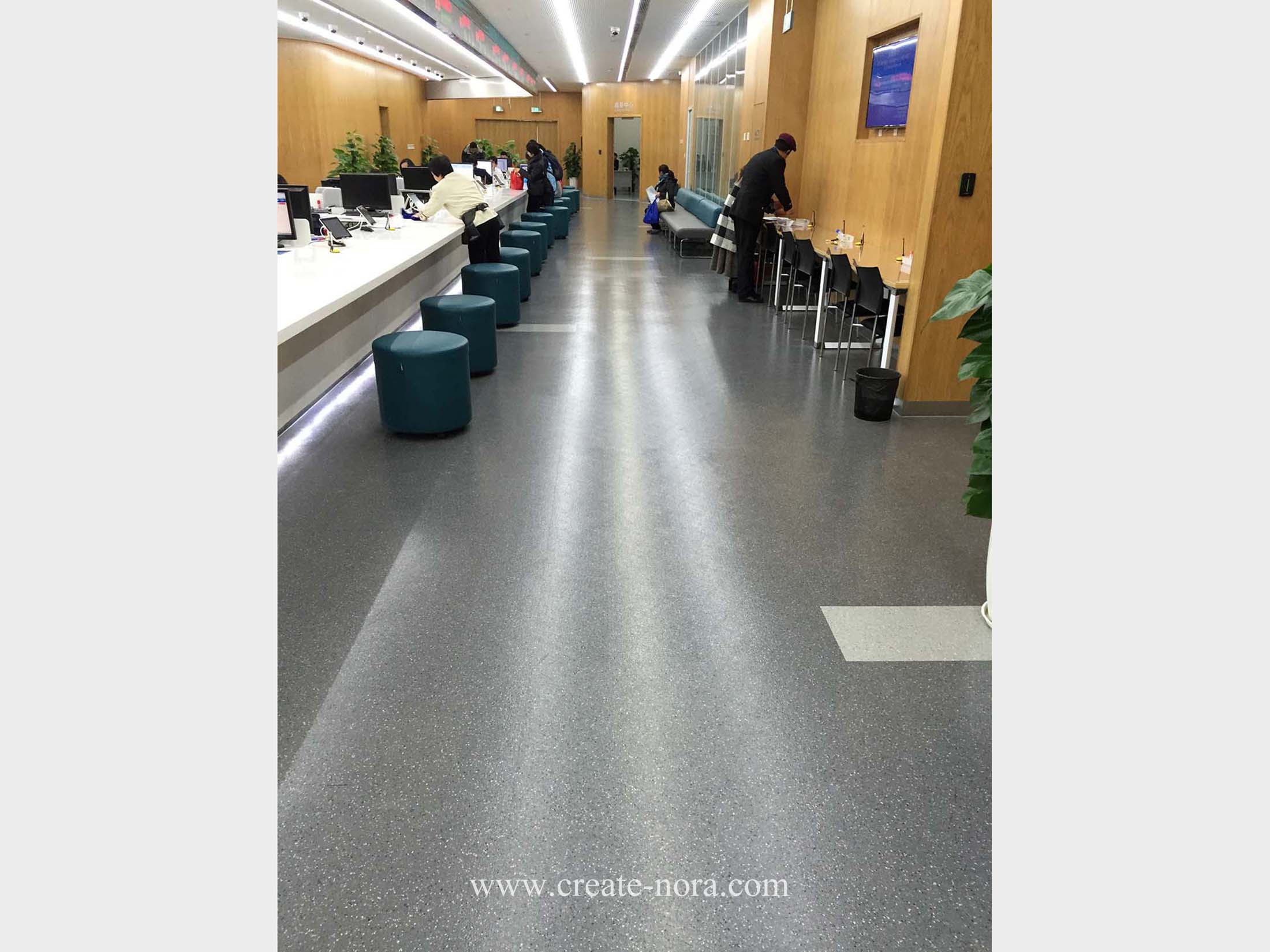 the photo of nora rubber flooring in Shanghai Xuhui Administrative Service Center 3